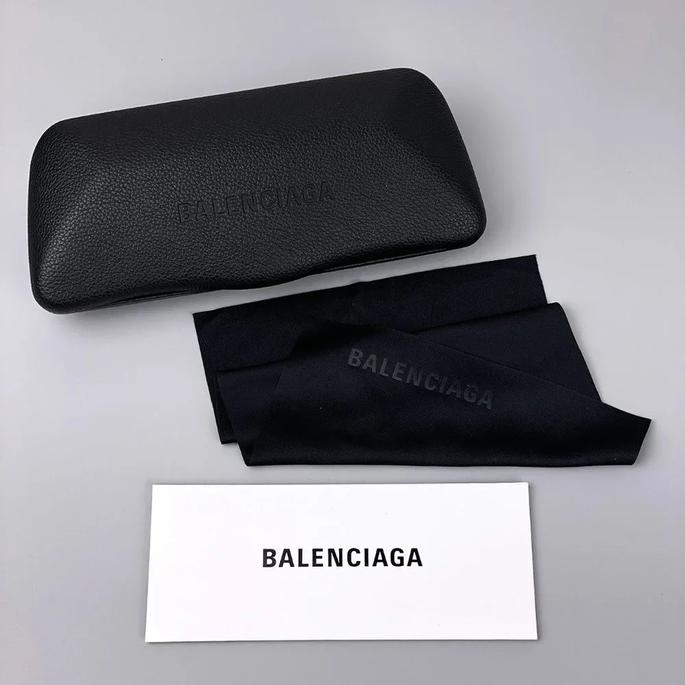 Balenciaga BB0095S 016 BRAND NEW Sunglasses Red Silver Logo Grey Cat Eye Unisex